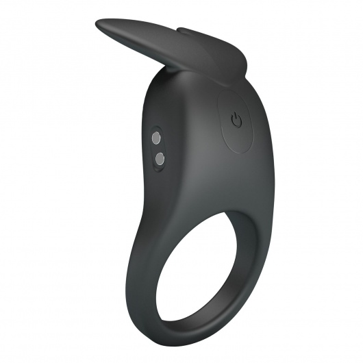 Черное перезаряжаемое виброкольцо Carlton - Baile - в Энгельсе купить с доставкой