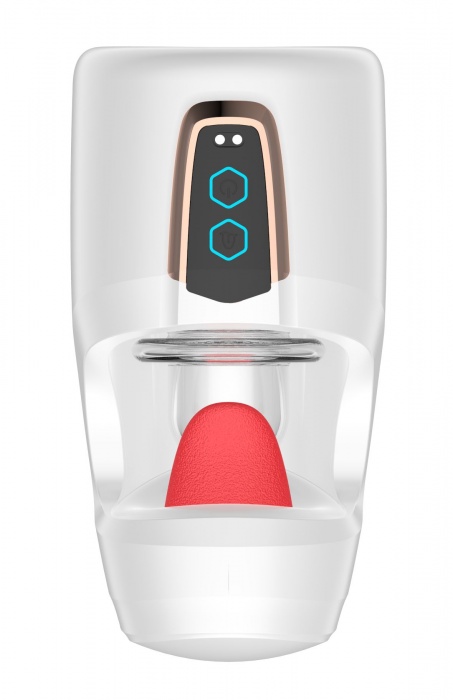 Белый мастурбатор с язычком и возвратно-поступательными движениями - Secwell - в Энгельсе купить с доставкой