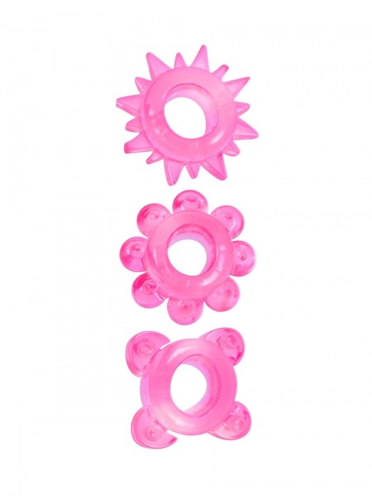 Комплект из 3 розовых эрекционных колец - Erowoman-Eroman - в Энгельсе купить с доставкой
