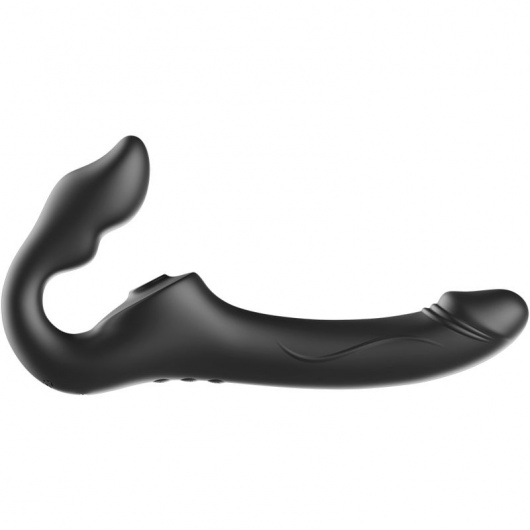 Черный безремневой страпон с 3 моторами - Ibiza - купить с доставкой в Энгельсе