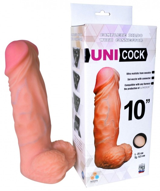 Фаллическая насадка Харнесс UNICOCK 10  - 25 см. - LOVETOY (А-Полимер) - купить с доставкой в Энгельсе