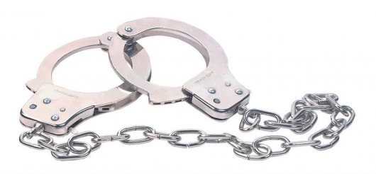 Наручники из металла с длинной цепочкой CHROME HANDCUFFS METAL HANDCUFFS W. KEY - NMC - купить с доставкой в Энгельсе