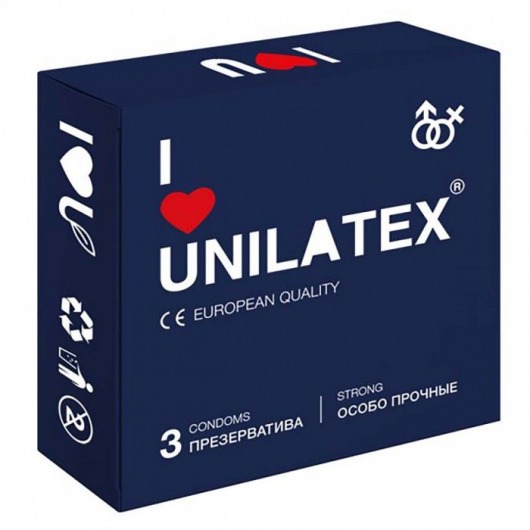 Ультрапрочные презервативы Unilatex Extra Strong - 3 шт. - Unilatex - купить с доставкой в Энгельсе