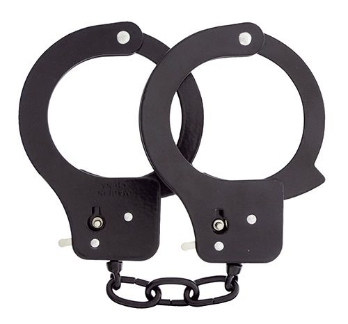 Чёрные наручники из листового металла BONDX METAL CUFFS BLACK - Dream Toys - купить с доставкой в Энгельсе