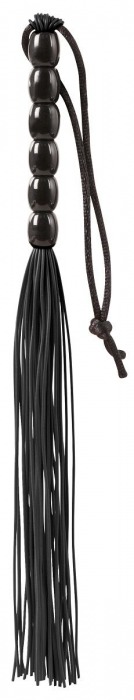 Чёрная мини-плеть из резины Rubber Mini Whip - 22 см. - Blush Novelties - купить с доставкой в Энгельсе