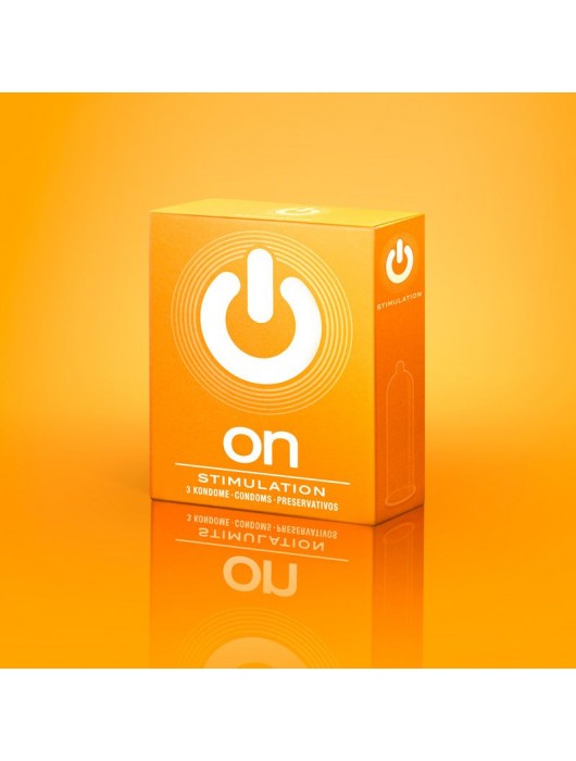 Презервативы ON) Stimulation с точками - 3 шт. - ON) - купить с доставкой в Энгельсе