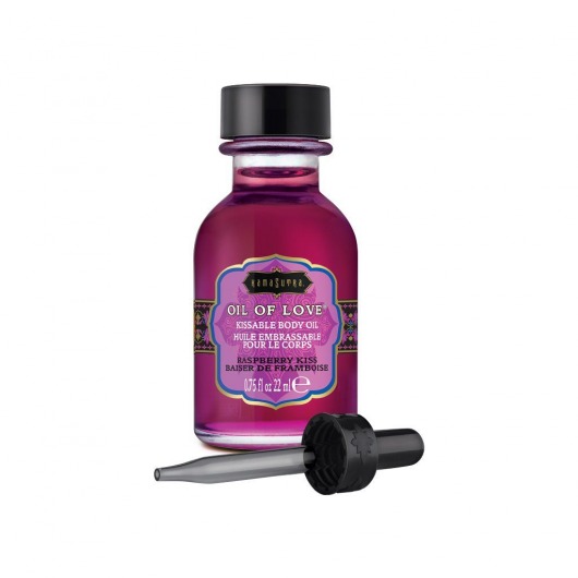 Масло для ласк с ароматом малины Oil of Love Raspberry Kiss - 22 мл. - Kama Sutra - купить с доставкой в Энгельсе