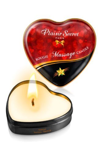 Массажная свеча с ароматом ванили Bougie Massage Candle - 35 мл. - Plaisir Secret - купить с доставкой в Энгельсе