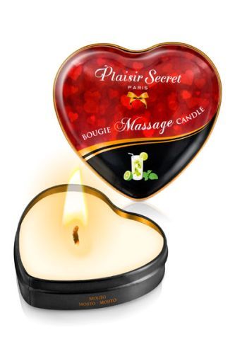 Массажная свеча с ароматом мохито Bougie Massage Candle - 35 мл. - Plaisir Secret - купить с доставкой в Энгельсе