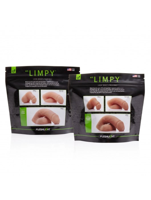 Мягкий имитатор пениса Fleshton Limpy среднего размера - 17 см. - Fleshlight - купить с доставкой в Энгельсе