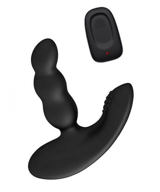 Черный силиконовый стимулятор простаты Levett Nitoc с пультом ДУ - Levett - в Энгельсе купить с доставкой