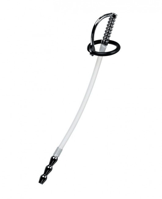 Силиконовый уретральный плаг со сменными фиксирующими кольцами Metal - ToyFa - купить с доставкой в Энгельсе