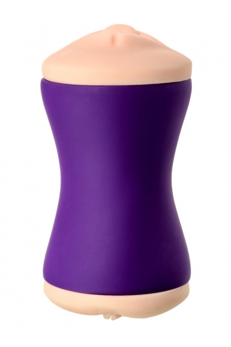 Двухсторонний мастурбатор JOS YARA в фиолетовой колбе - JOS - в Энгельсе купить с доставкой