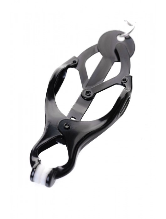 Черно-серебристые зажимы для сосков с кольцом для пениса TOYFA Metal - ToyFa - купить с доставкой в Энгельсе