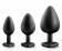 Набор черных анальных пробок с красным кристаллом-сердечком Bling Plugs Training Kit - Blush Novelties - купить с доставкой в Энгельсе Набор черных анальных пробок с красным кристаллом-сердечком Bling Plugs Training Kit - Blush Novelties - купить с доставкой в Энгельсе
