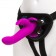 Лиловый страпон Rechargeable Vibrating Strap-On Harness Set - 17,6 см. - Happy Rabbit - купить с доставкой в Энгельсе